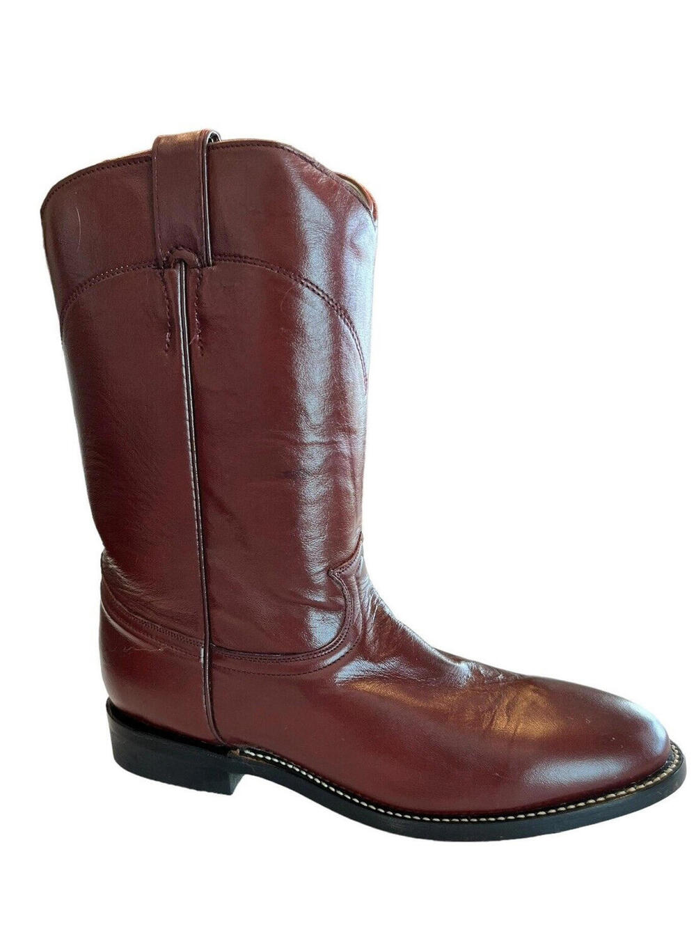Cowtown Boots Women’s Roper Dark Brown Leather Western Boots 6 1/2B Hand Made